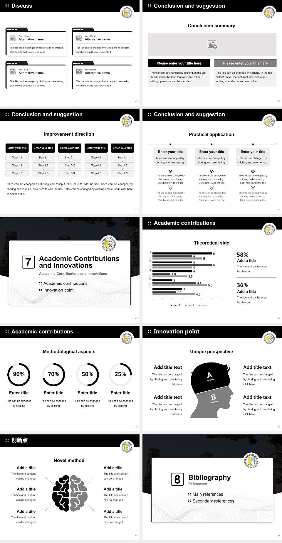 Bryn Mawr College Graduation Thesis Defense PPT Template4:3 ratio PPT effect preview image6