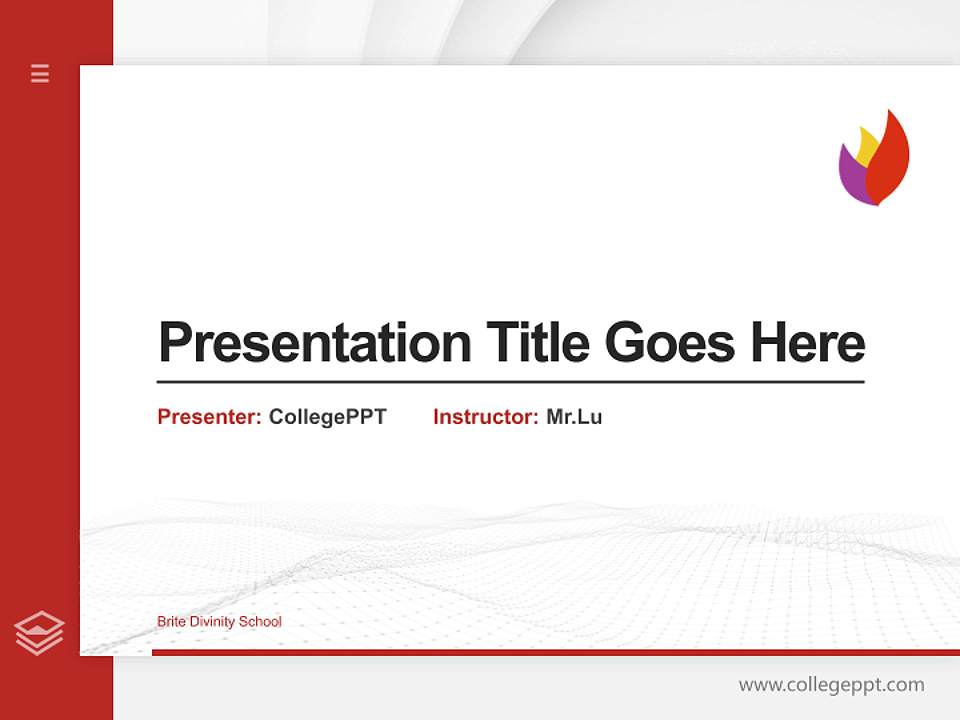 Brite Divinity School Thesis Proposal/Graduation Defense PPT Template4:3 ratio PPT effect preview image5