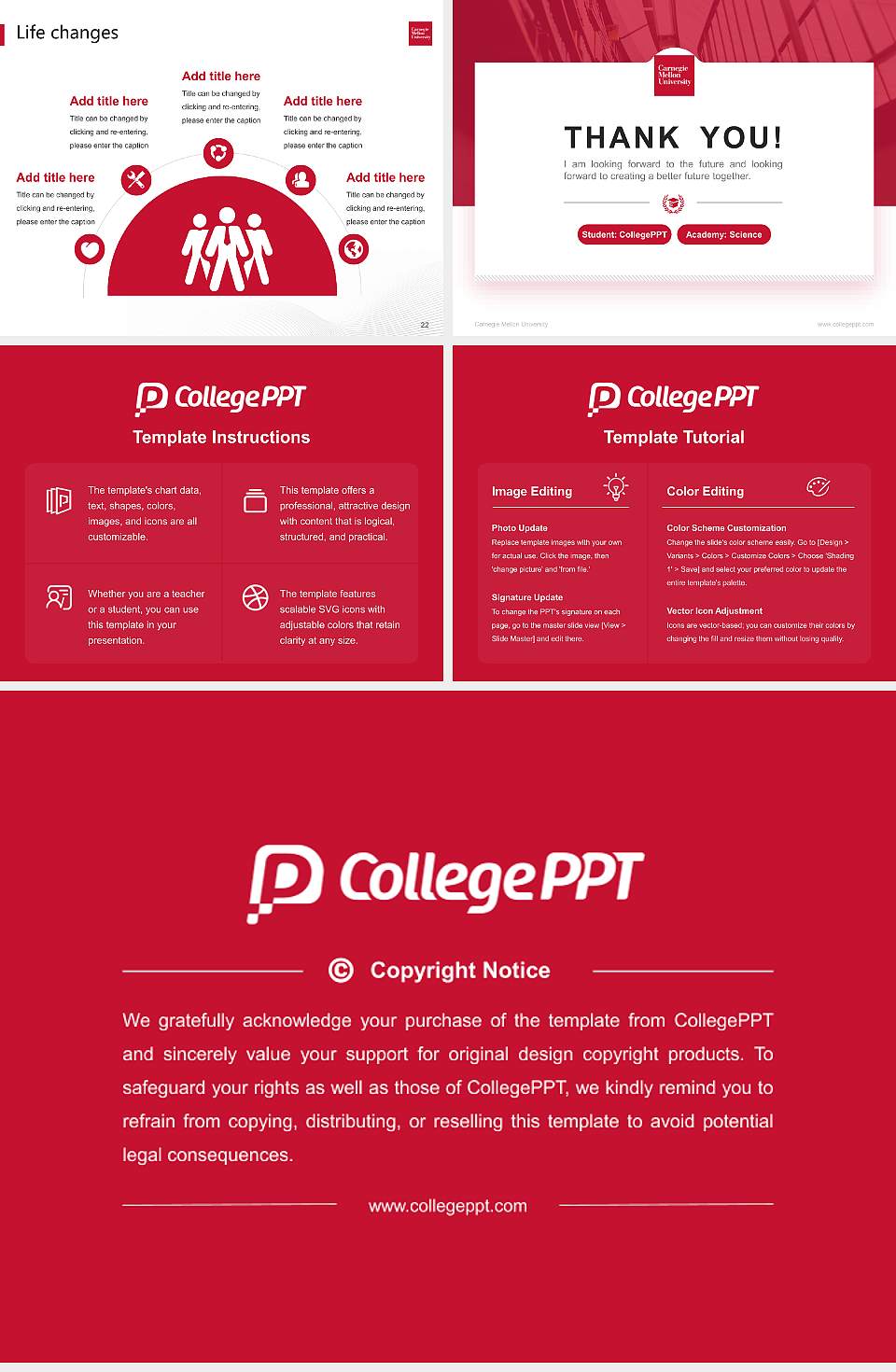 Carnegie Mellon University National Scholarship Defense PPT Template4:3 ratio PPT effect preview image4