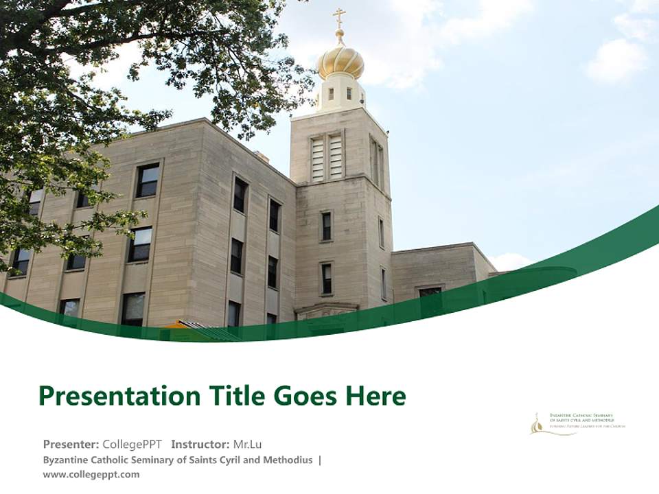 Byzantine Catholic Seminary of Saints Cyril and Methodius Course/Courseware Creation PPT Template4:3 ratio PPT effect preview image5