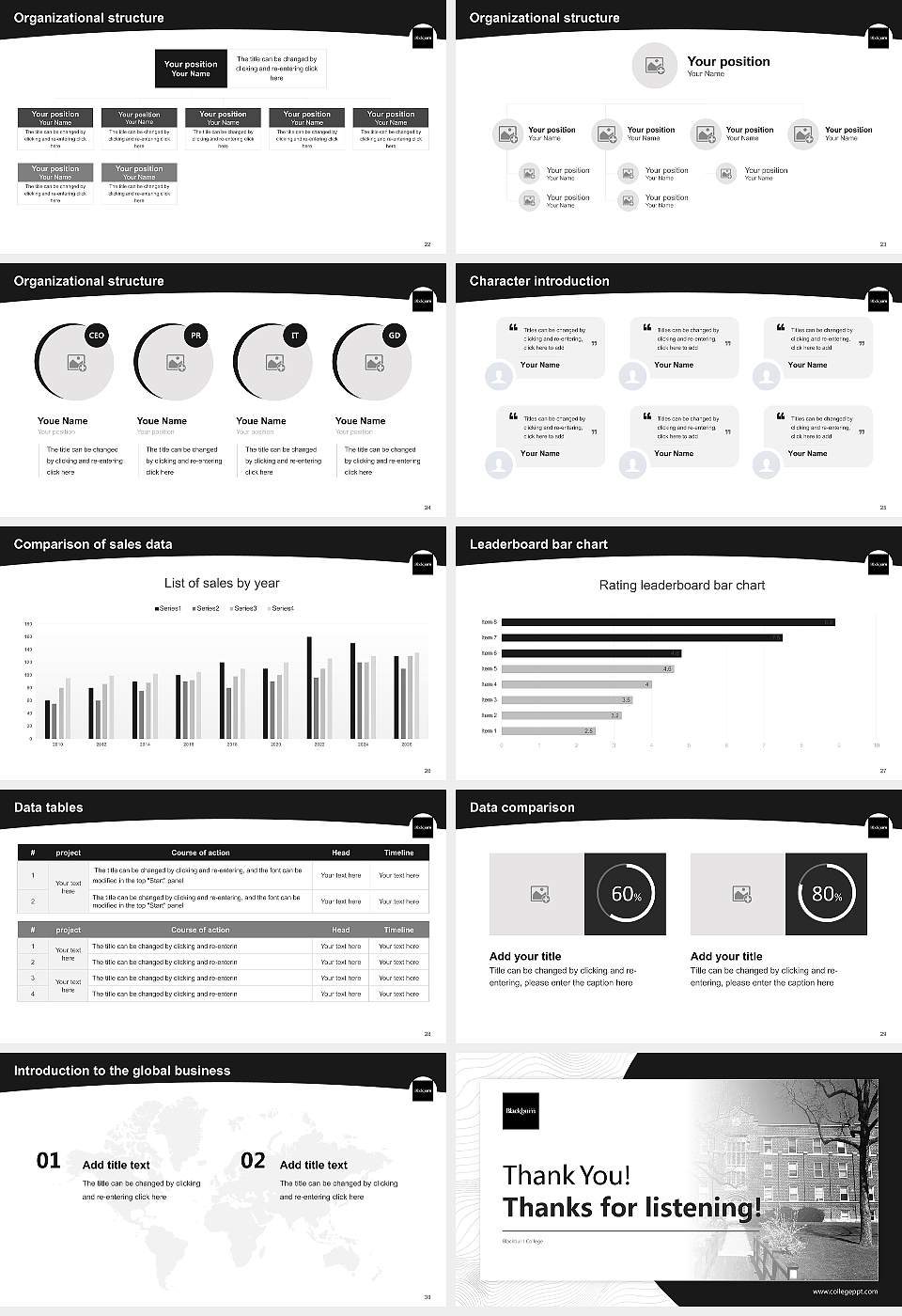 Blackburn College Academic Presentation/Research Findings Report PPT Template16:9 ratio PPT effect preview image4