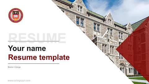 Boston College Resume PPT Template