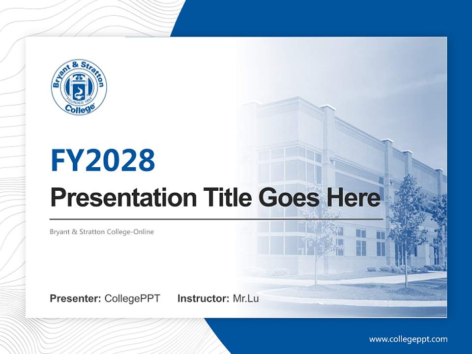 Bryant & Stratton College-Online Academic Presentation/Research Findings Report PPT Template4:3 ratio PPT effect preview image5