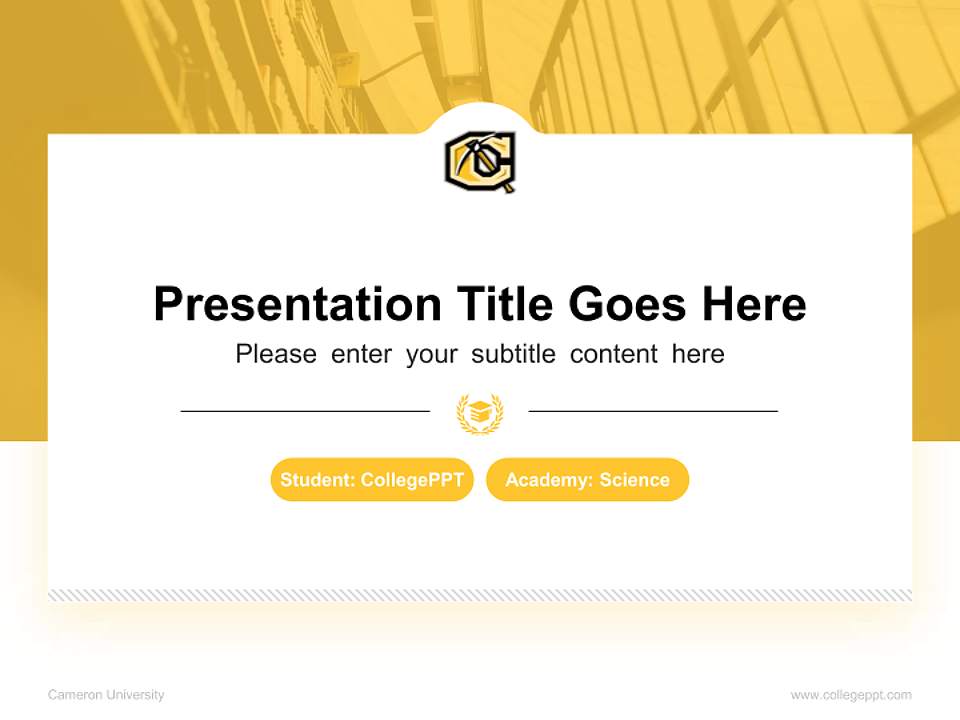 Cameron University National Scholarship Defense PPT Template4:3 ratio PPT effect preview image4
