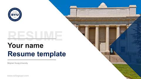 Brigham Young University Resume PPT Template