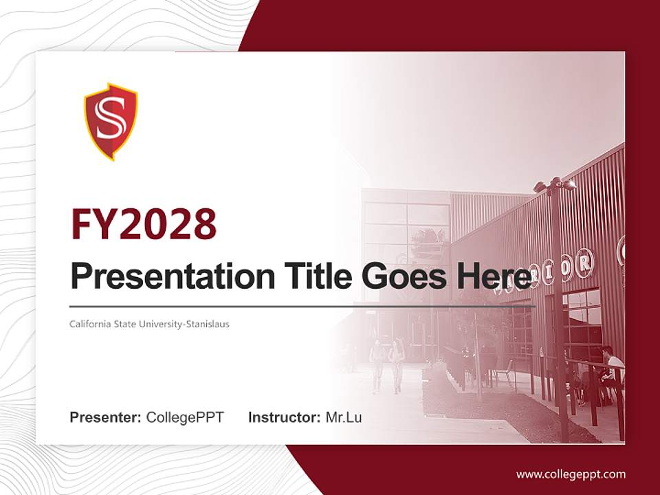 California State University-Stanislaus Academic Presentation/Research Findings Report PPT Template4:3 ratio PPT effect preview image5