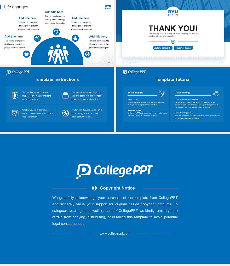 Brigham Young University-Idaho National Scholarship Defense PPT Template16:9 ratio PPT effect preview image4