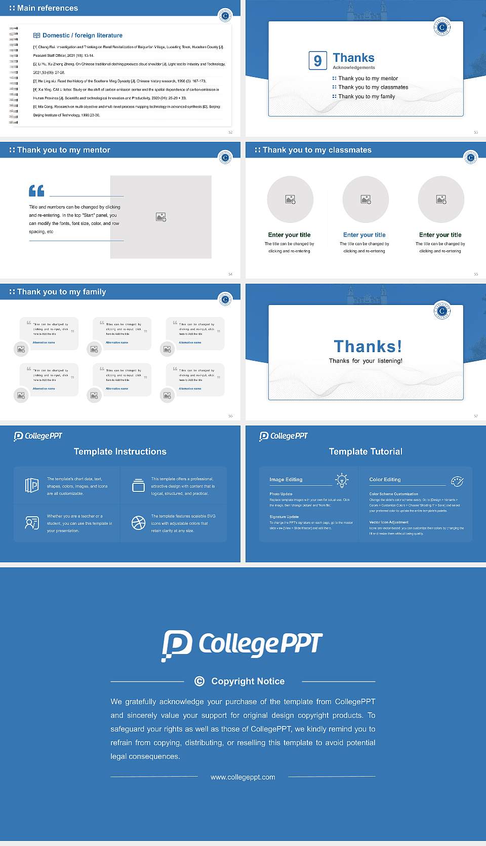 Carleton College Graduation Thesis Defense PPT Template16:9 ratio PPT effect preview image7