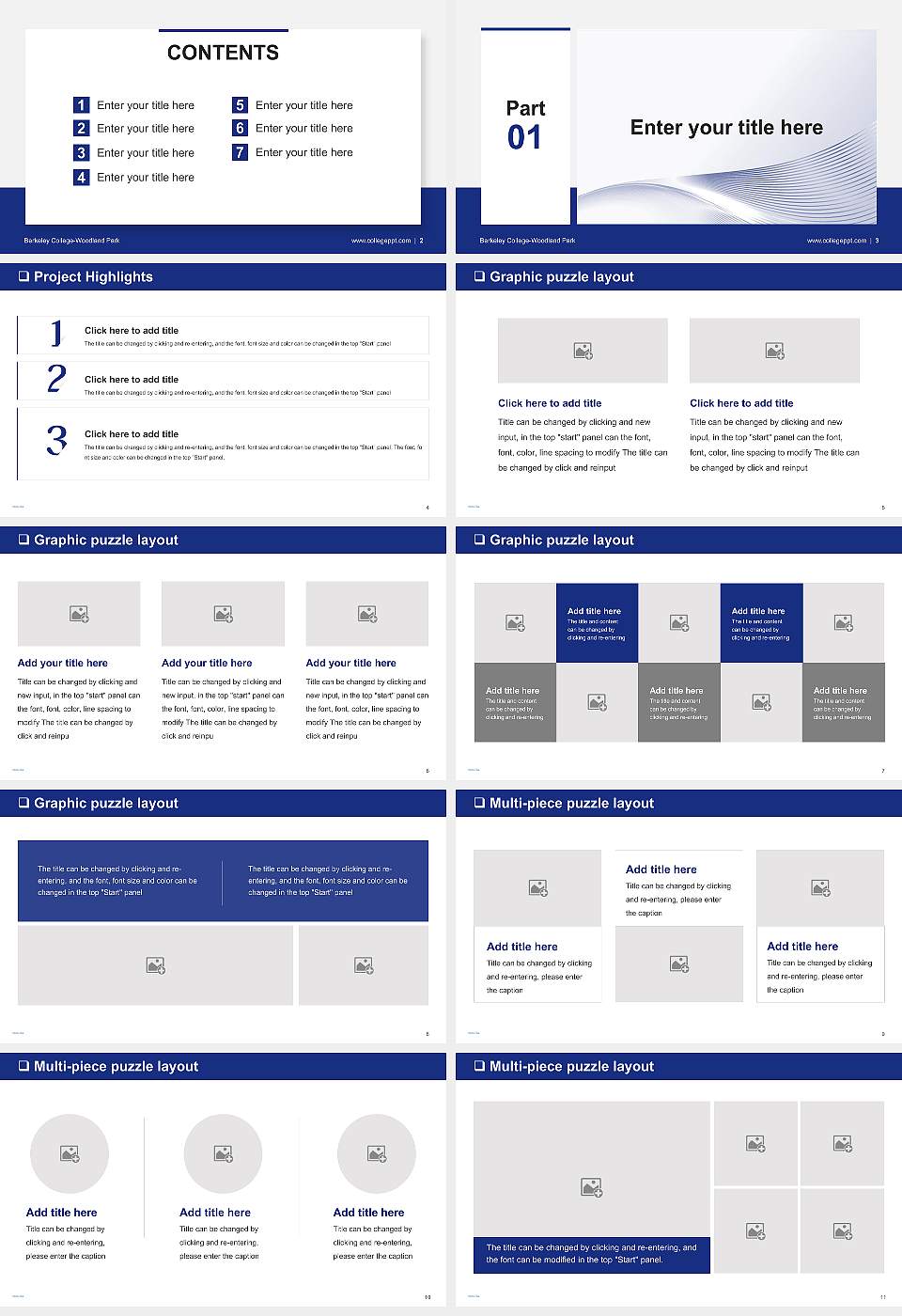 Berkeley College-Woodland Park General Purpose PPT Template16:9 ratio PPT effect preview image2