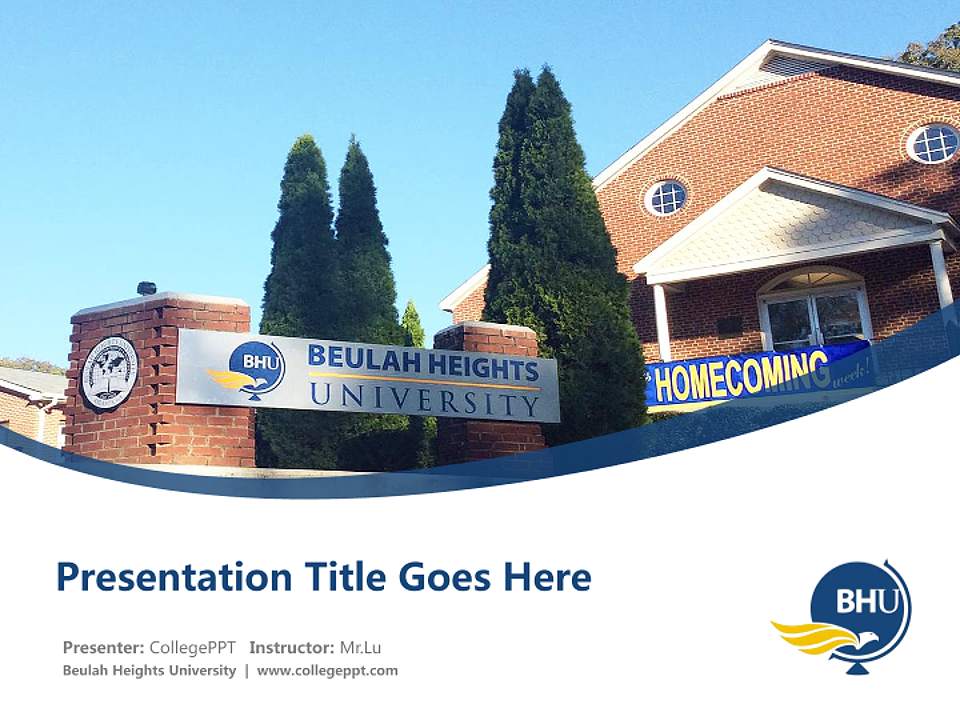 Beulah Heights University Course/Courseware Creation PPT Template4:3 ratio PPT effect preview image5