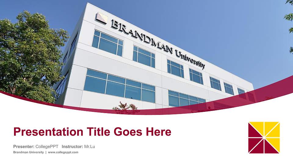 Brandman University Course/Courseware Creation PPT Template16:9 ratio PPT effect preview image