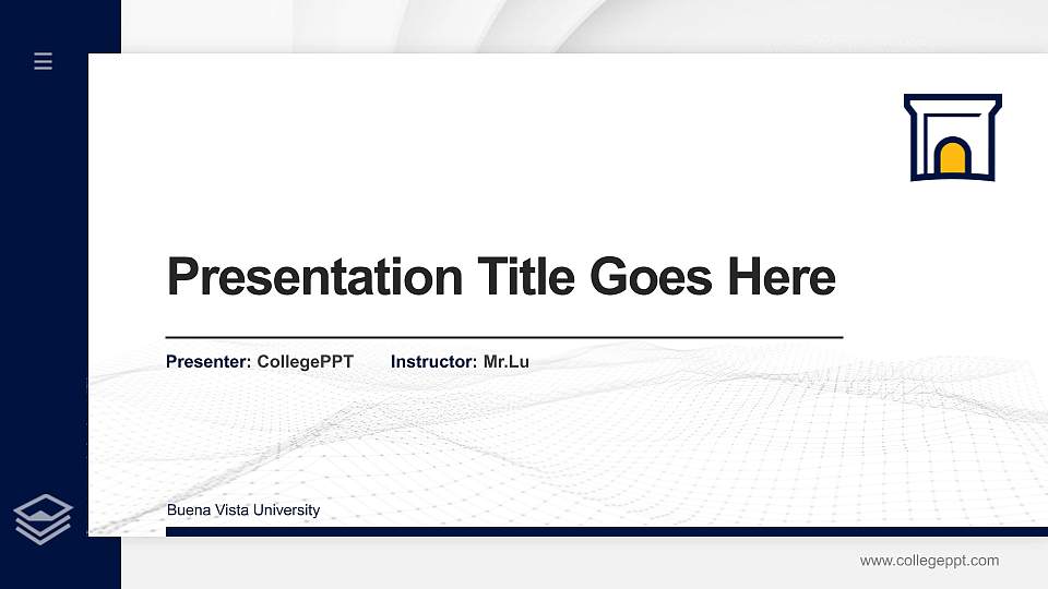 Buena Vista University Thesis Proposal/Graduation Defense PPT Template16:9 ratio PPT effect preview image