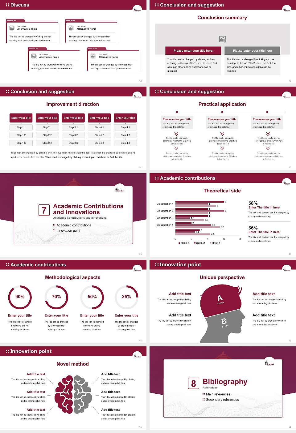 Bloomsburg University of Pennsylvania Graduation Thesis Defense PPT Template16:9 ratio PPT effect preview image6
