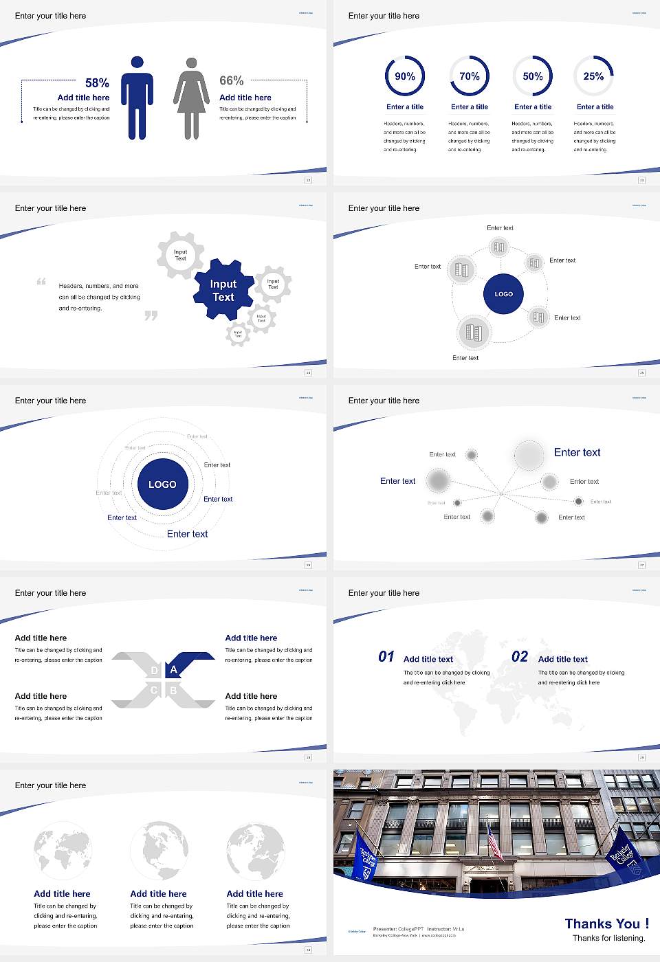 Berkeley College-New York Course/Courseware Creation PPT Template16:9 ratio PPT effect preview image4