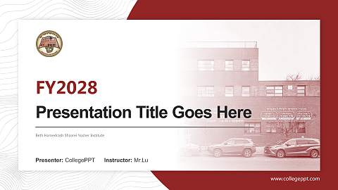 Beth Hamedrash Shaarei Yosher Institute Academic Presentation/Research Findings Report PPT Template