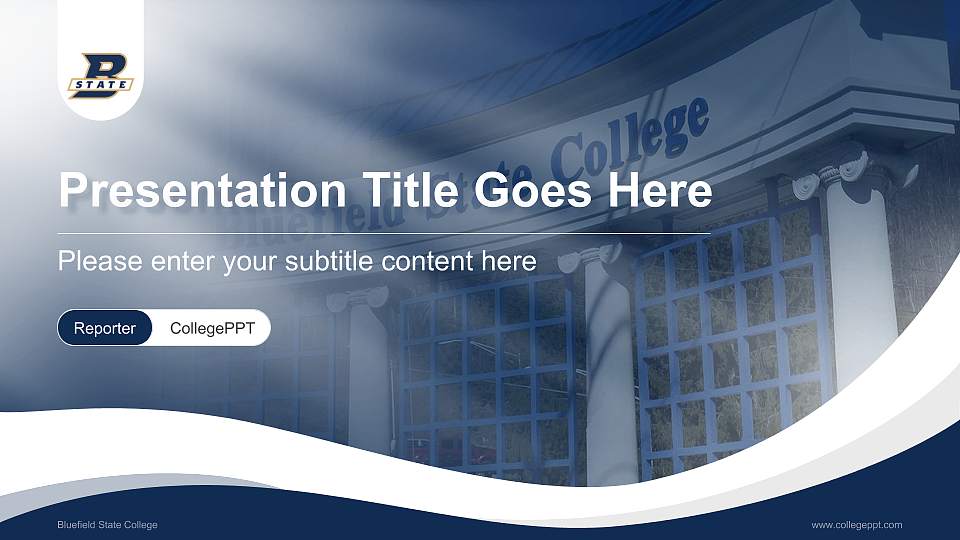 Bluefield State College Lecture Sharing and Networking Event PPT Template16:9 ratio PPT effect preview image