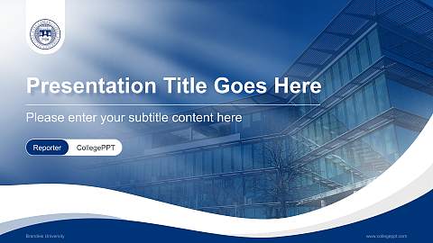 Brandeis University Lecture Sharing and Networking Event PPT Template