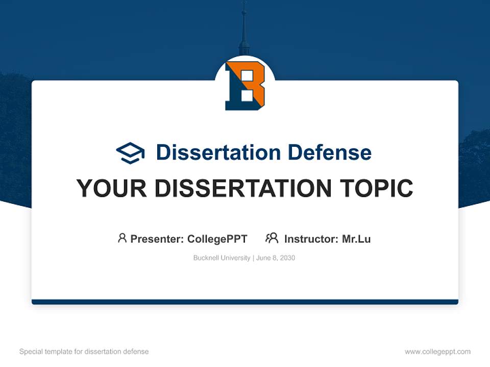 Bucknell University Graduation Thesis Defense PPT Template4:3 ratio PPT effect preview image7