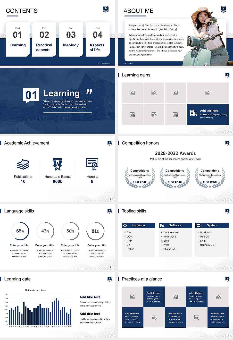 Bethel University National Scholarship Defense PPT Template16:9 ratio PPT effect preview image2