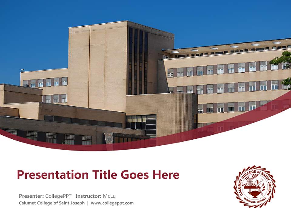 Calumet College of Saint Joseph Course/Courseware Creation PPT Template4:3 ratio PPT effect preview image5