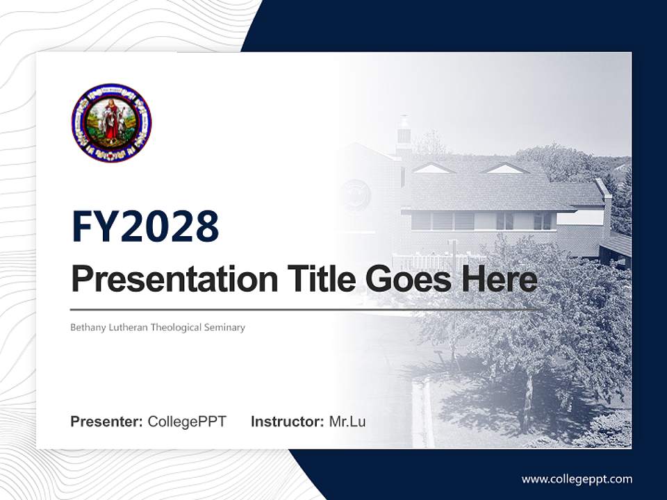 Bethany Lutheran Theological Seminary Academic Presentation/Research Findings Report PPT Template4:3 ratio PPT effect preview image5