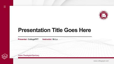 Calvin Theological Seminary Thesis Proposal/Graduation Defense PPT Template