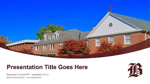 Boston Baptist College Course/Courseware Creation PPT Template