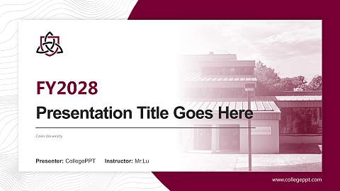 Cairn University Academic Presentation/Research Findings Report PPT Template