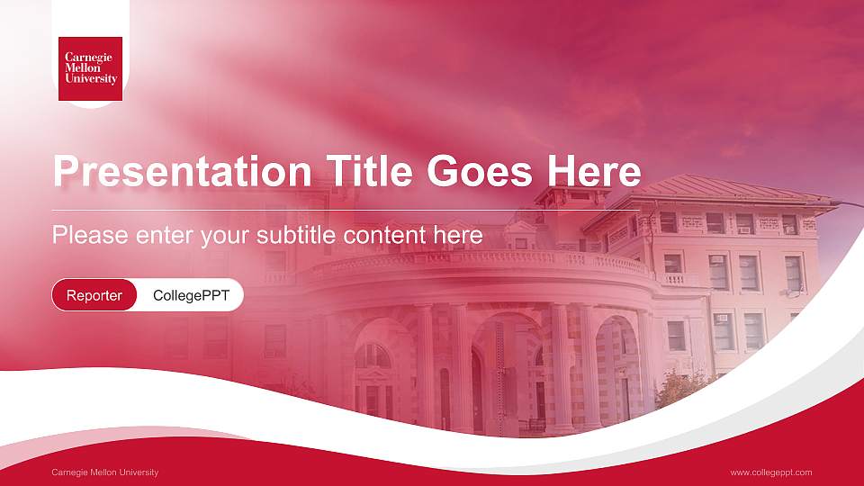 Carnegie Mellon University Lecture Sharing and Networking Event PPT Template16:9 ratio PPT effect preview image