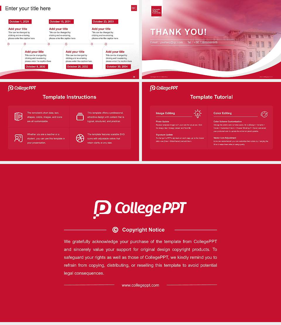 Carnegie Mellon University Lecture Sharing and Networking Event PPT Template16:9 ratio PPT effect preview image4