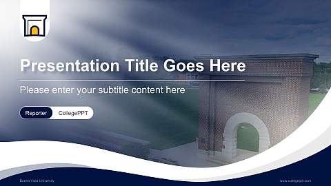 Buena Vista University Lecture Sharing and Networking Event PPT Template