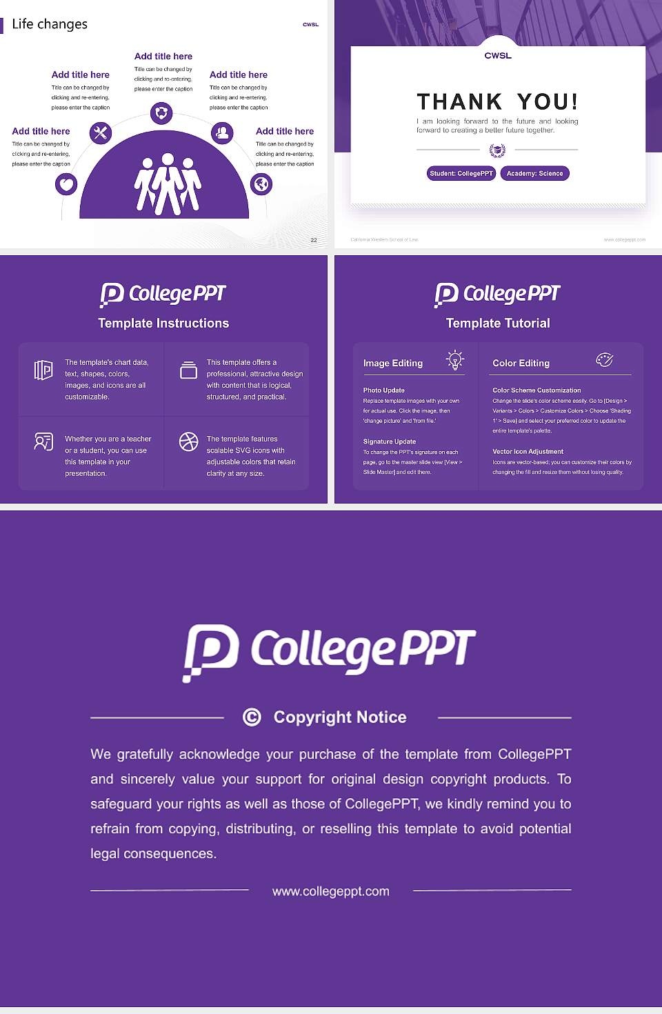 California Western School of Law National Scholarship Defense PPT Template4:3 ratio PPT effect preview image4