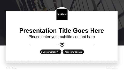 Blackburn College National Scholarship Defense PPT Template