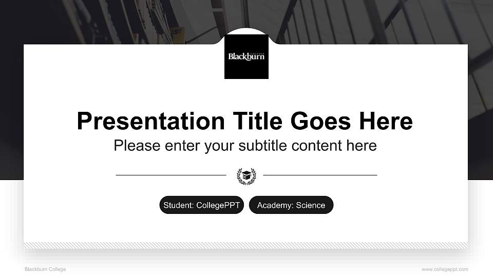 Blackburn College National Scholarship Defense PPT Template16:9 ratio PPT effect preview image