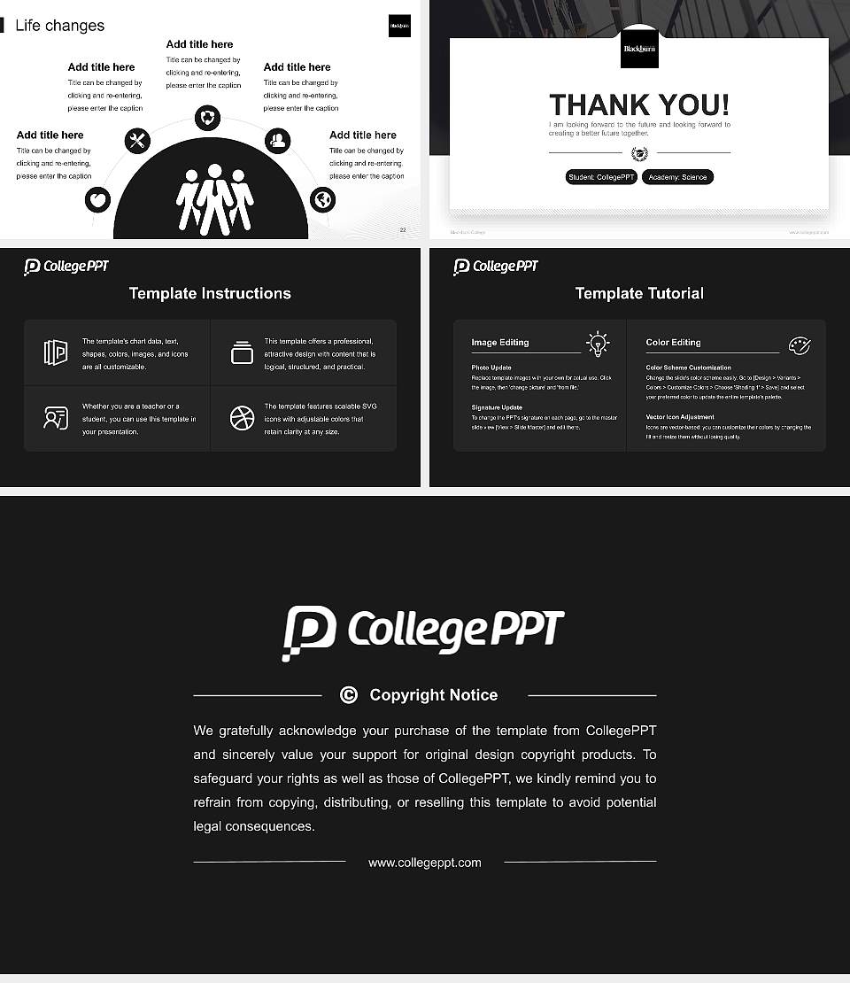 Blackburn College National Scholarship Defense PPT Template16:9 ratio PPT effect preview image4