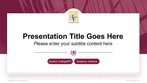 Caribbean University-Bayamon National Scholarship Defense PPT Template