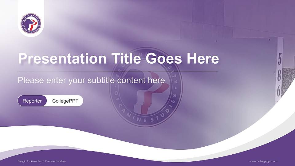 Bergin University of Canine Studies Lecture Sharing and Networking Event PPT Template16:9 ratio PPT effect preview image