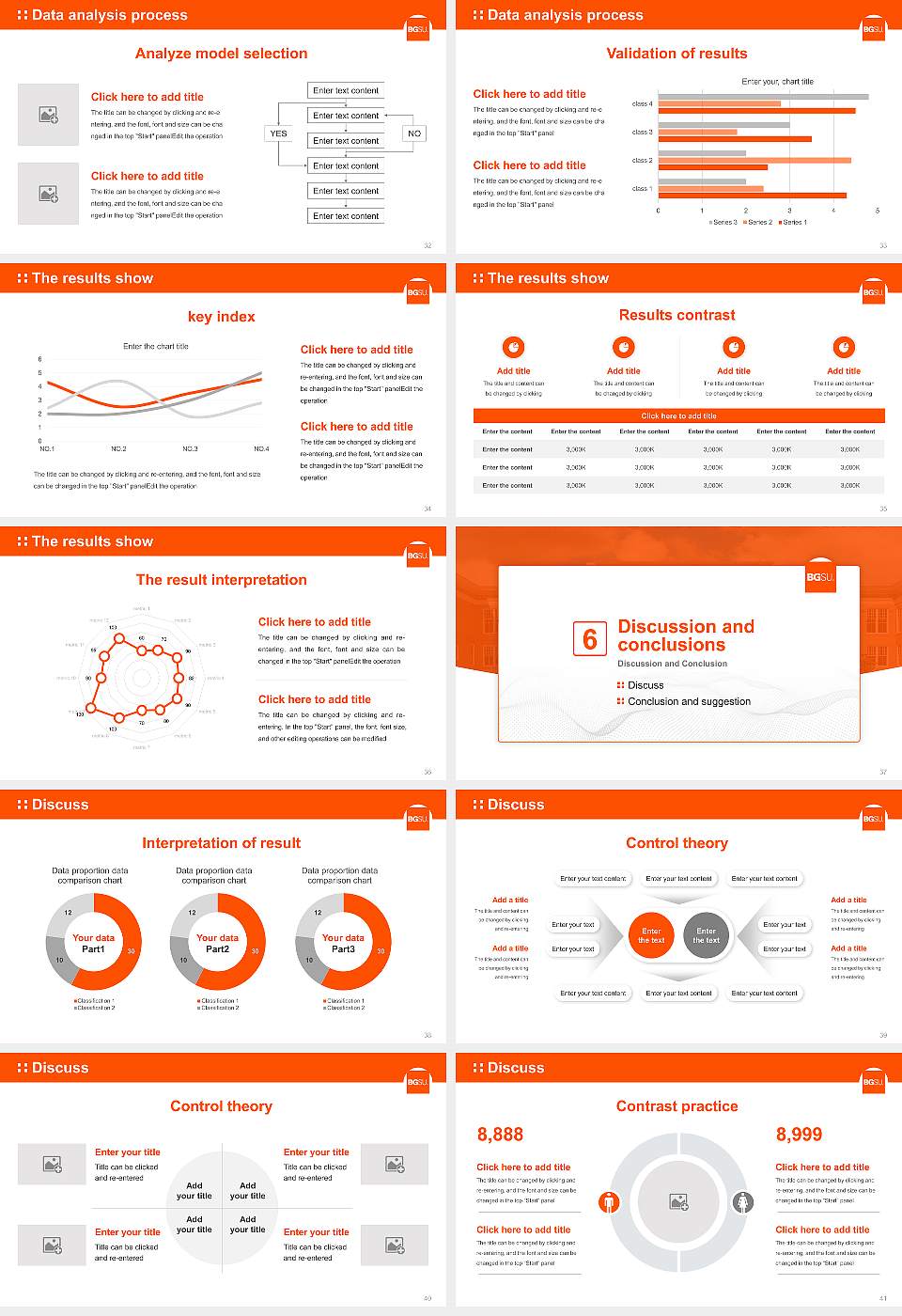Bowling Green State University-Main Campus Graduation Thesis Defense PPT Template16:9 ratio PPT effect preview image5