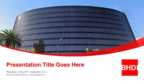 Beverly Hills Design Institute Course/Courseware Creation PPT Template