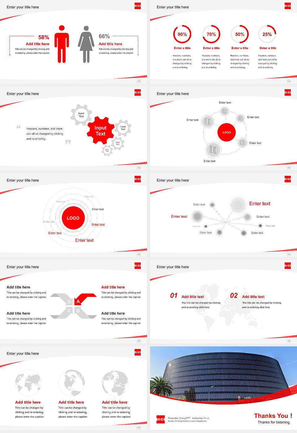 Beverly Hills Design Institute Course/Courseware Creation PPT Template16:9 ratio PPT effect preview image4
