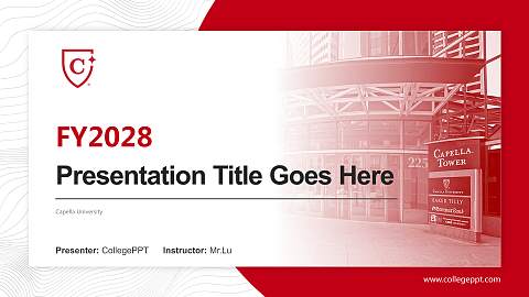 Capella University Academic Presentation/Research Findings Report PPT Template