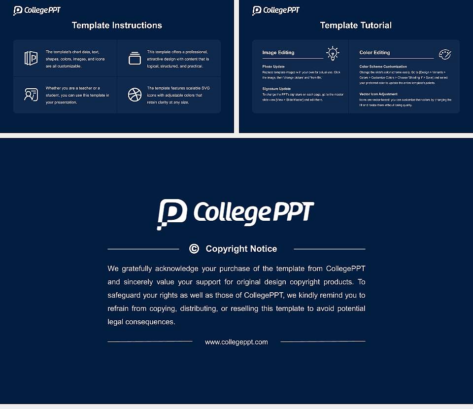 Bushnell University Course/Courseware Creation PPT Template16:9 ratio PPT effect preview image5