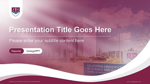California University of Science and Medicine Lecture Sharing and Networking Event PPT Template