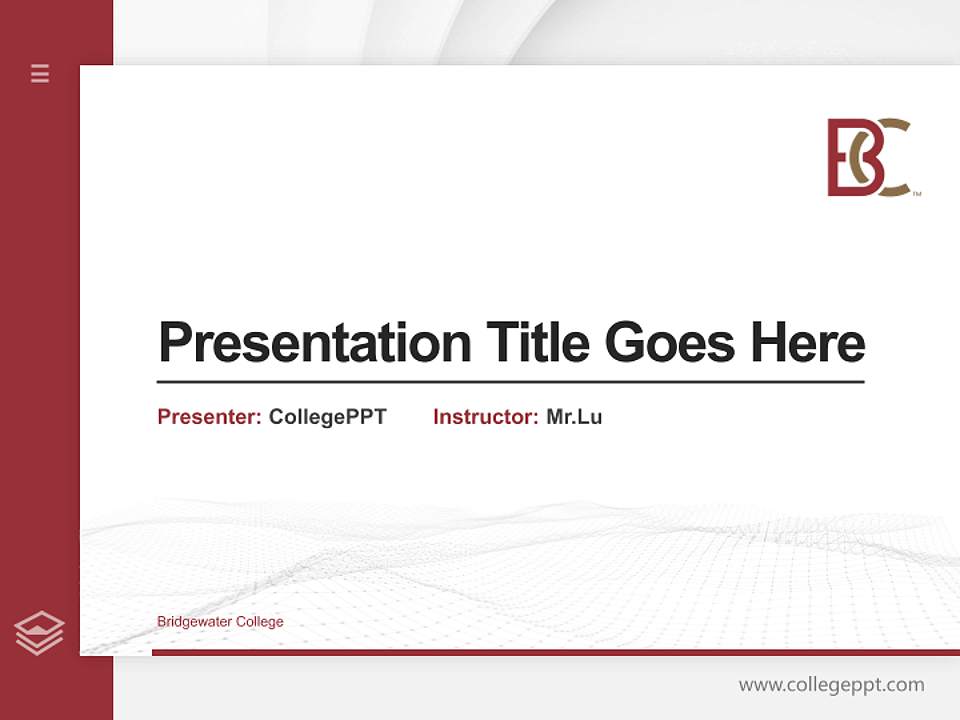 Bridgewater College Thesis Proposal/Graduation Defense PPT Template4:3 ratio PPT effect preview image5
