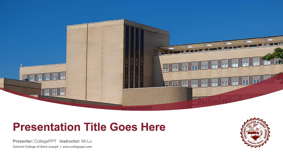 Calumet College of Saint Joseph Course/Courseware Creation PPT Template16:9 ratio PPT effect preview image