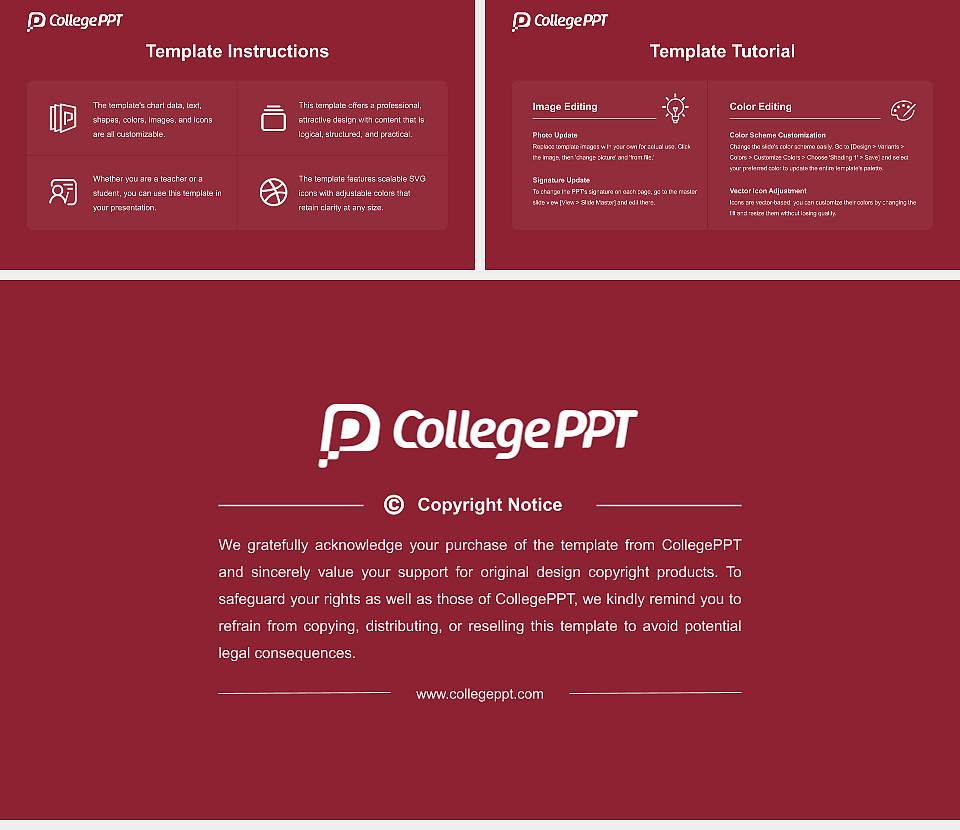 Calumet College of Saint Joseph Course/Courseware Creation PPT Template16:9 ratio PPT effect preview image5
