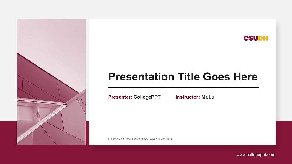 California State University-Dominguez Hills General Purpose PPT Template16:9 ratio PPT effect preview image
