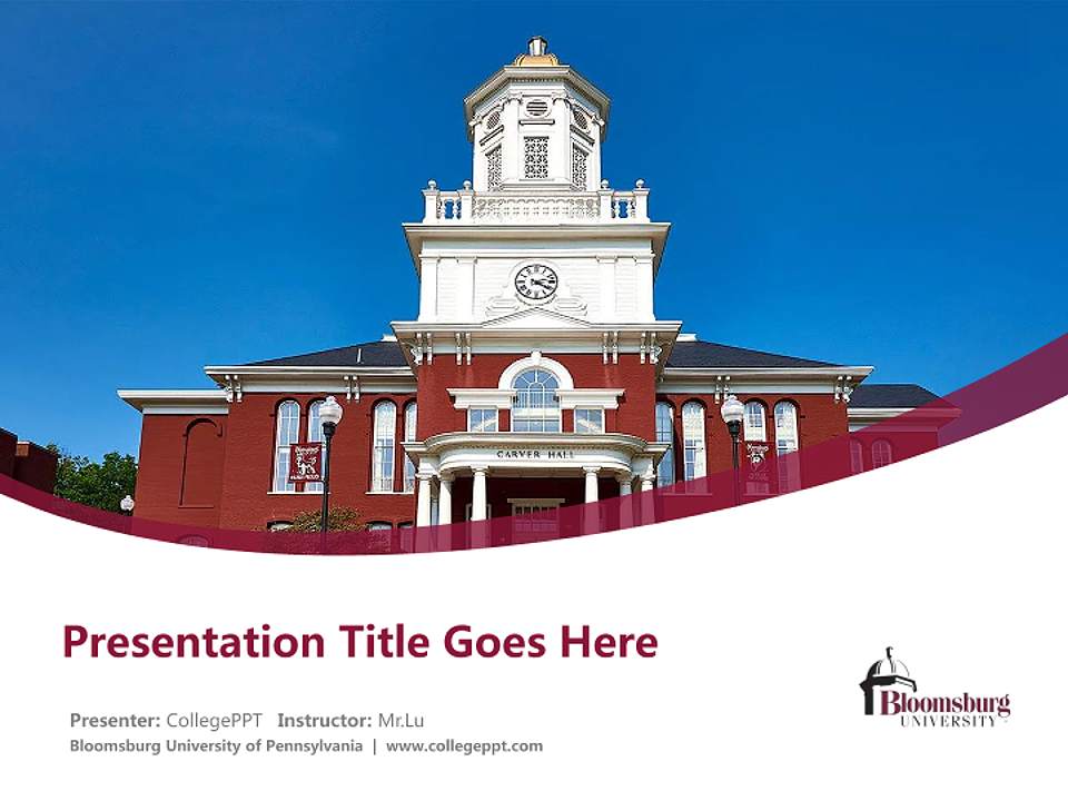 Bloomsburg University of Pennsylvania Course/Courseware Creation PPT Template4:3 ratio PPT effect preview image5
