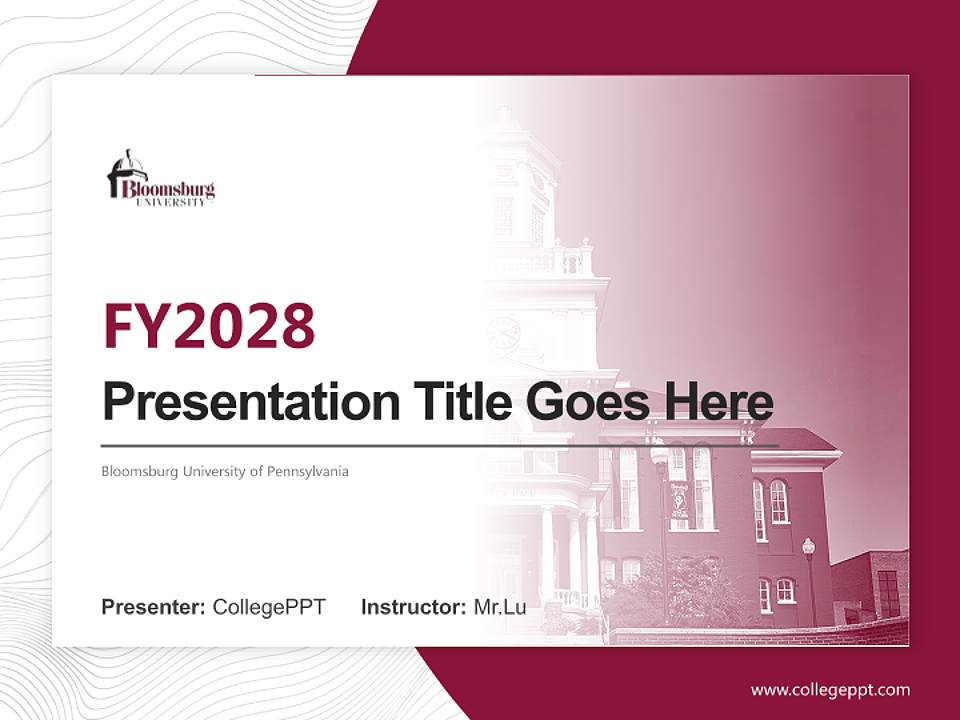 Bloomsburg University of Pennsylvania Academic Presentation/Research Findings Report PPT Template4:3 ratio PPT effect preview image5