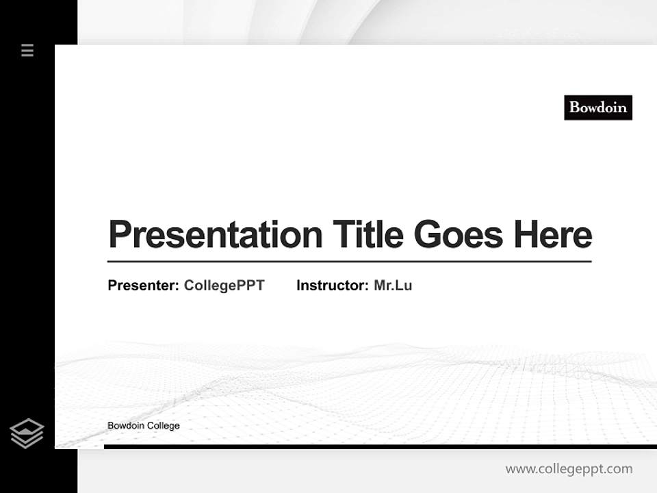 Bowdoin College Thesis Proposal/Graduation Defense PPT Template4:3 ratio PPT effect preview image5